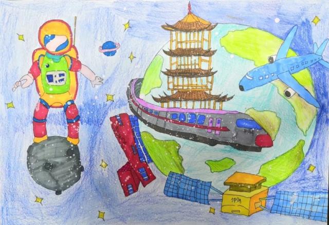 以迎庆建国70周年为主题绘画作品